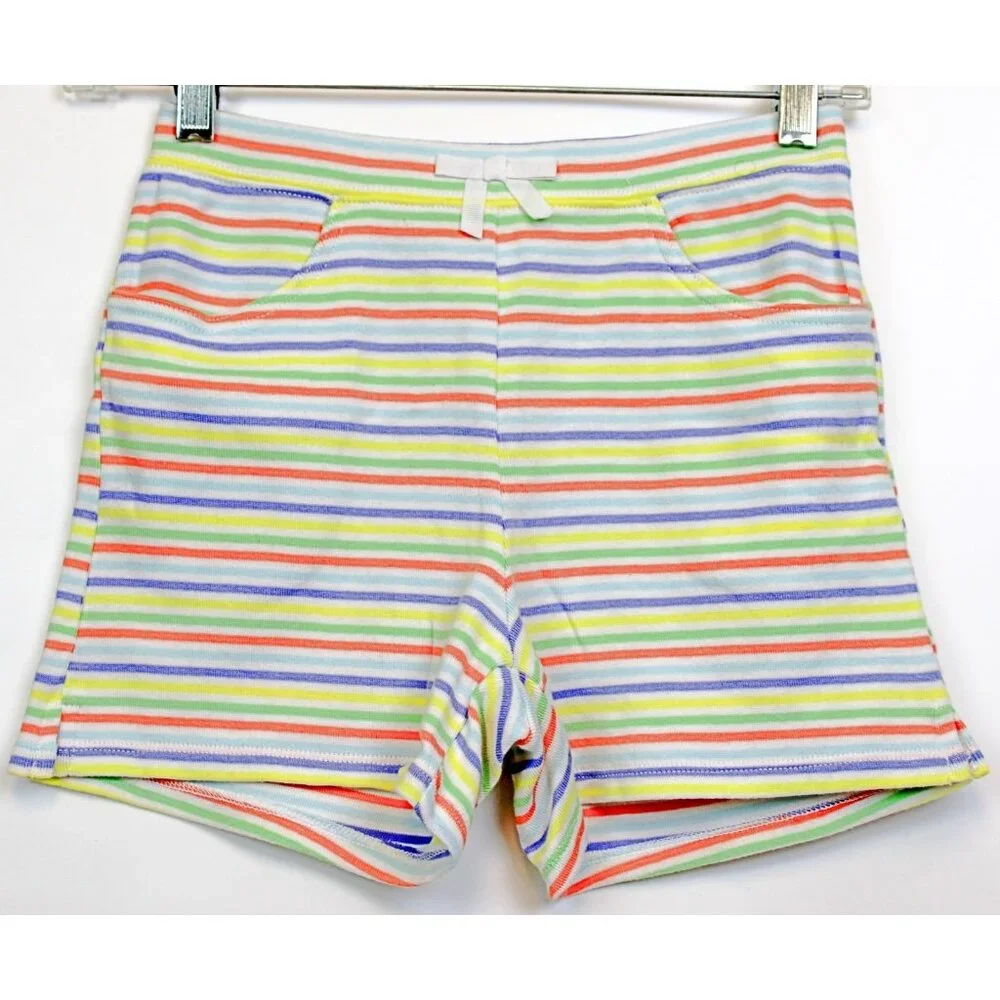 NWT 2009 Gymboree Mermaid Magic Stripe Cotton Shorts sz 12 Pastel Multi-color